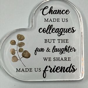 Heart Shaped Clear Print and Beautiful Pattern Appreciation Gift for Coworkers